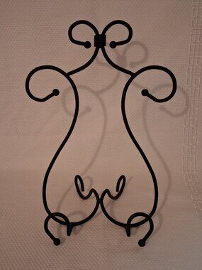 Southern Living At Home Black Wrought Iron Scrolled Cook Book/Recipes Stand COOK